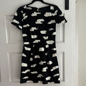 French Connection Abstract Black and White Mini Dress
